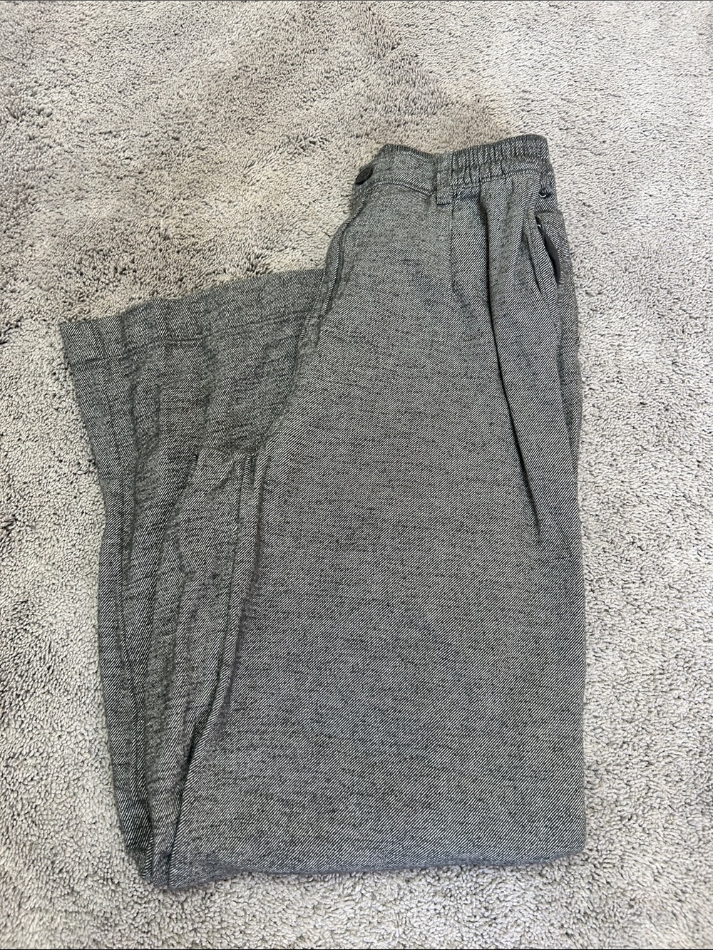 aerie Wide Leg Knit Pants in Heather Gray